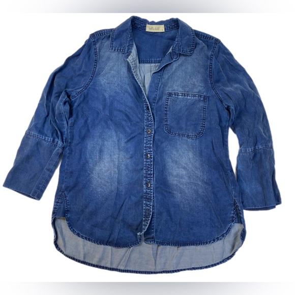 Bella dahl chambray denim shirt small EUC - Picture 5 of 12